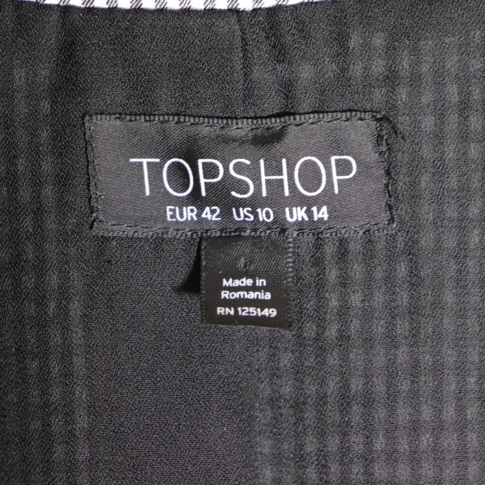 ❣️TOPSHOP Gingham Ruffle Blazer - Picture 7 of 8